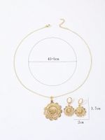 Simple Style Round Flower Copper Plating 18k Gold Plated Jewelry Set sku image 2