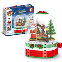 Christmas Tree Music Box Assembling Puzzle Building Blocks Toys sku image 6