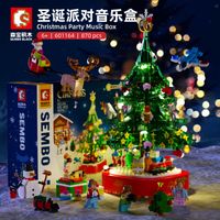 Christmas Tree Music Box Assembling Puzzle Building Blocks Toys sku image 32