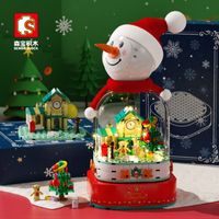 Christmas Tree Music Box Assembling Puzzle Building Blocks Toys sku image 22