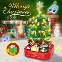 Christmas Tree Music Box Assembling Puzzle Building Blocks Toys sku image 8