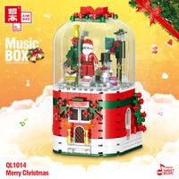 Weihnachten Baum Musik Box Montage Puzzle Bausteine Spielzeug sku image 7
