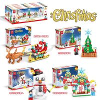 Christmas Tree Music Box Assembling Puzzle Building Blocks Toys sku image 1