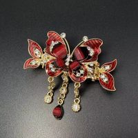 Style Vintage Papillon Alliage Placage Incruster Strass Pince À Cheveux sku image 12