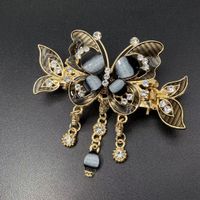 Vintage Style Butterfly Alloy Plating Inlay Rhinestones Hair Clip sku image 13