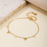 Casual Simple Style Solid Color Stainless Steel Titanium Steel Plating Inlay Artificial Gemstones 18k Gold Plated Bracelets main image 7