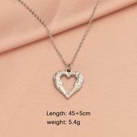 Stainless Steel 18K Gold Plated Simple Style Plating Hollow Out Heart Shape None Pendant Necklace Necklace sku image 2