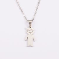 Stainless Steel 18K Gold Plated Casual Cute Polishing Plating Human None Pendant Necklace sku image 1