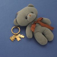 Cute Simple Style Animal Cartoon Character Titanium Steel Plating None 18K Gold Plated Keychain main image 4