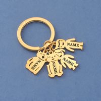 Cute Simple Style Animal Cartoon Character Titanium Steel Plating None 18K Gold Plated Keychain main image 1