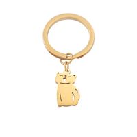 Cute Simple Style Animal Cartoon Character Titanium Steel Plating None 18K Gold Plated Keychain sku image 1