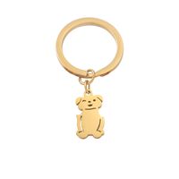 Cute Simple Style Animal Cartoon Character Titanium Steel Plating None 18K Gold Plated Keychain sku image 2