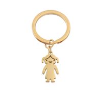 Cute Simple Style Animal Cartoon Character Titanium Steel Plating None 18K Gold Plated Keychain sku image 3