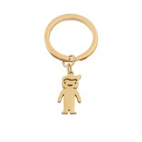 Cute Simple Style Animal Cartoon Character Titanium Steel Plating None 18K Gold Plated Keychain sku image 4