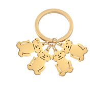 Cute Simple Style Animal Cartoon Character Titanium Steel Plating None 18K Gold Plated Keychain sku image 31