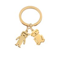 Cute Simple Style Animal Cartoon Character Titanium Steel Plating None 18K Gold Plated Keychain sku image 6