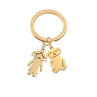 Cute Simple Style Animal Cartoon Character Titanium Steel Plating None 18K Gold Plated Keychain sku image 8