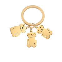 Cute Simple Style Animal Cartoon Character Titanium Steel Plating None 18K Gold Plated Keychain sku image 12