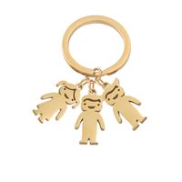 Cute Simple Style Animal Cartoon Character Titanium Steel Plating None 18K Gold Plated Keychain sku image 13