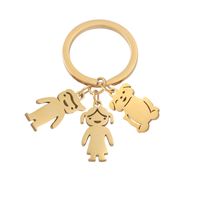 Cute Simple Style Animal Cartoon Character Titanium Steel Plating None 18K Gold Plated Keychain sku image 14