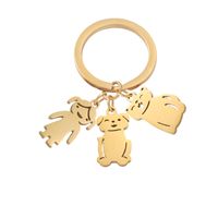 Cute Simple Style Animal Cartoon Character Titanium Steel Plating None 18K Gold Plated Keychain sku image 16