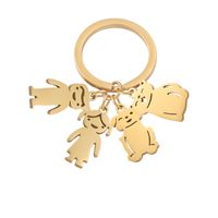 Cute Simple Style Animal Cartoon Character Titanium Steel Plating None 18K Gold Plated Keychain sku image 33