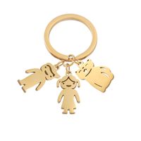 Cute Simple Style Animal Cartoon Character Titanium Steel Plating None 18K Gold Plated Keychain sku image 17
