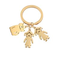 Cute Simple Style Animal Cartoon Character Titanium Steel Plating None 18K Gold Plated Keychain sku image 21
