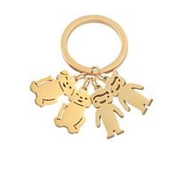 Cute Simple Style Animal Cartoon Character Titanium Steel Plating None 18K Gold Plated Keychain sku image 35