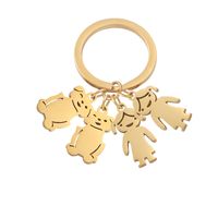 Cute Simple Style Animal Cartoon Character Titanium Steel Plating None 18K Gold Plated Keychain sku image 37
