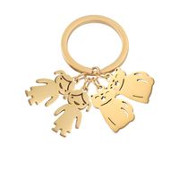 Cute Simple Style Animal Cartoon Character Titanium Steel Plating None 18K Gold Plated Keychain sku image 38