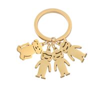 Cute Simple Style Animal Cartoon Character Titanium Steel Plating None 18K Gold Plated Keychain sku image 25