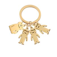 Cute Simple Style Animal Cartoon Character Titanium Steel Plating None 18K Gold Plated Keychain sku image 26