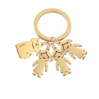 Cute Simple Style Animal Cartoon Character Titanium Steel Plating None 18K Gold Plated Keychain sku image 27