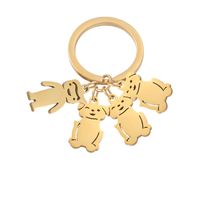 Lindo Estilo Simple Animal Personaje Animado Acero Titanio Enchapado Ninguno Chapados en oro de 18k Llaveros sku image 28