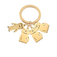 Cute Simple Style Animal Cartoon Character Titanium Steel Plating None 18K Gold Plated Keychain sku image 11