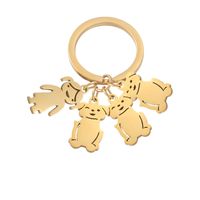 Cute Simple Style Animal Cartoon Character Titanium Steel Plating None 18K Gold Plated Keychain sku image 29