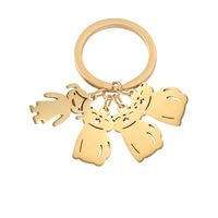 Cute Simple Style Animal Cartoon Character Titanium Steel Plating None 18K Gold Plated Keychain sku image 39