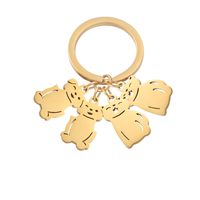 Cute Simple Style Animal Cartoon Character Titanium Steel Plating None 18K Gold Plated Keychain sku image 40