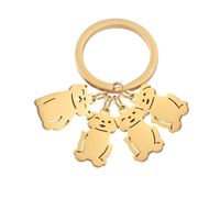 Cute Simple Style Animal Cartoon Character Titanium Steel Plating None 18K Gold Plated Keychain sku image 30