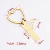 IG Style Simple Style Fish Tail Stainless Steel Polishing Plating None 18K Gold Plated Bag Pendant Keychain main image 4