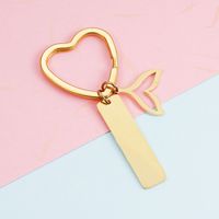 IG Style Simple Style Fish Tail Stainless Steel Polishing Plating None 18K Gold Plated Bag Pendant Keychain sku image 2