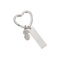 Simple Style Heart Shape Stainless Steel None Unisex Bag Pendant Keychain sku image 2