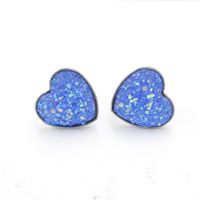 1 Pair Simple Style Heart Shape Stainless Steel Resin Resin None Ear Studs main image 4