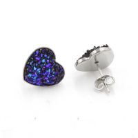 1 Pair Simple Style Heart Shape Stainless Steel Resin Resin None Ear Studs sku image 11