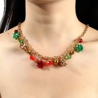 Vintage Style Flower Bell Alloy Plating Christmas Women's Jewelry Set main image 4