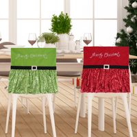 Christmas Cartoon Style Letter Solid Color Cloth Home Daily Chair Cover main image 1