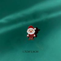 Süß Zeichentrickfigur Weihnachtsmann Elch Zinklegierung Überzug Unisex Broschen sku image 1