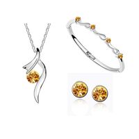 Vintage Style Color Block Alloy Plating Inlay Zircon Women's Jewelry Set sku image 9