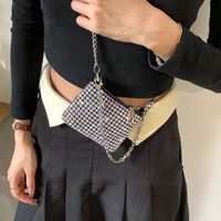 Silver Pvc Solid Color Square Evening Bags main image 2